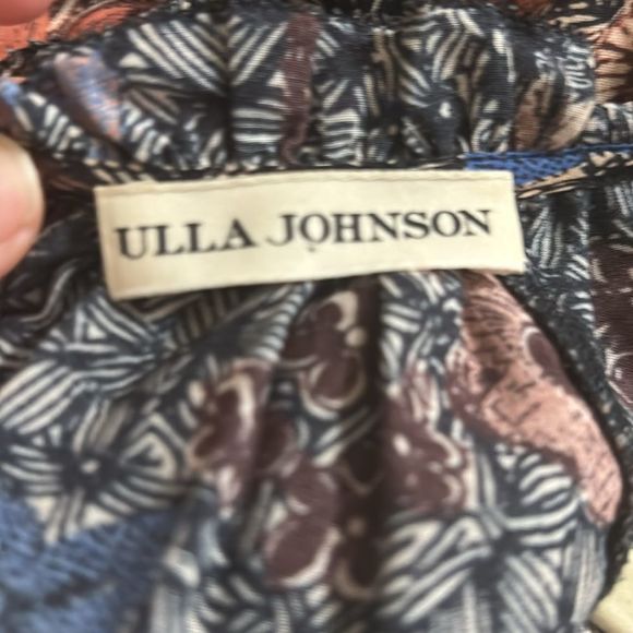 Ulla Johnson Midi Ruffle Floral Delia Jet Sunburst Floral Dress Size 2 - Picture 6 of 7